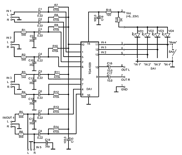 Схема входов. Коммутатор входного сигнала схема. Tda1029 селектор. Коммутатор сигналов на микросхеме схема. Коммутатор аналоговых сигналов схема.