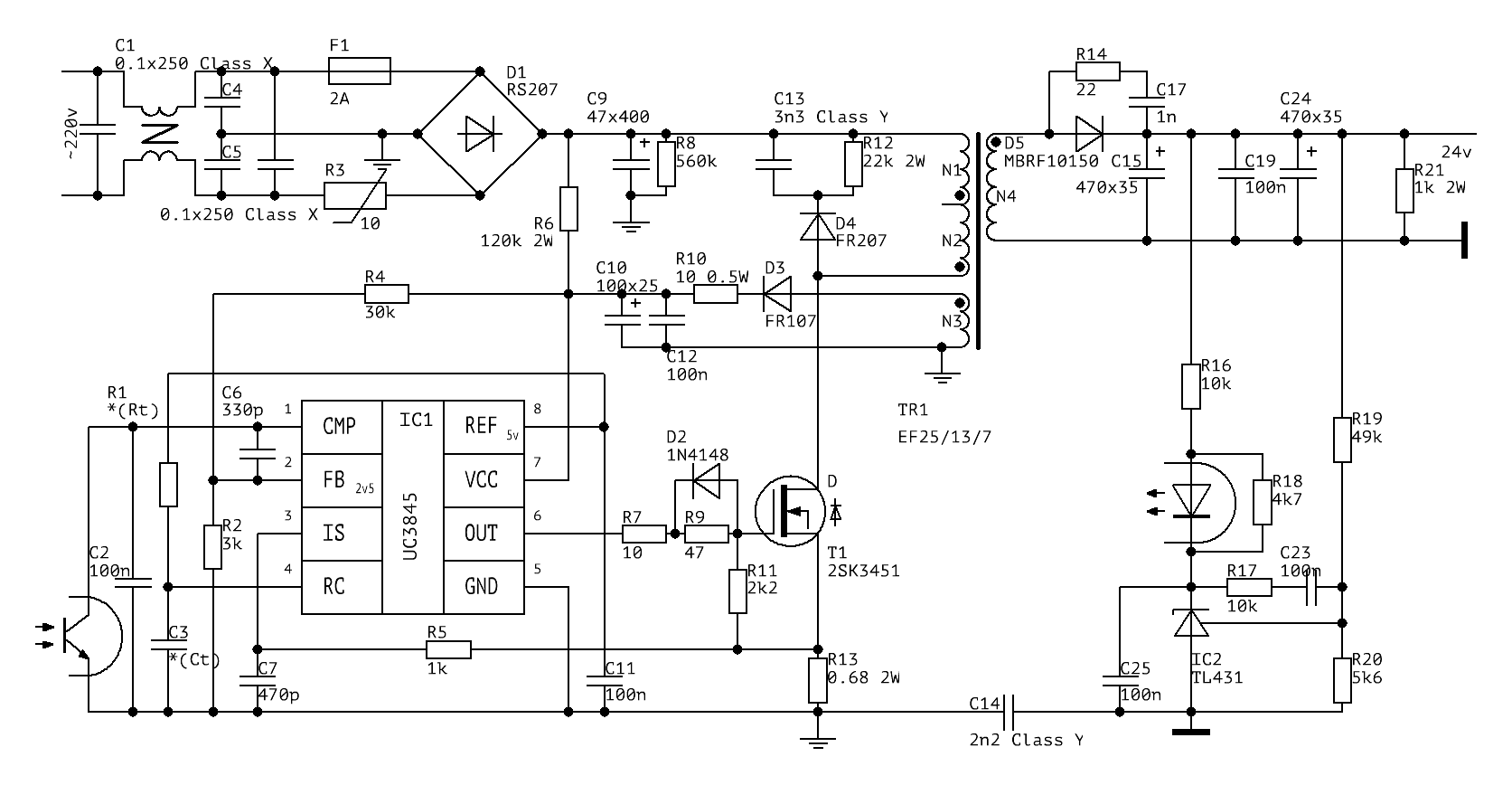 Uc1842 схемы включения