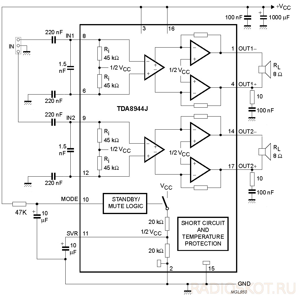 Tda8174aw схема включения на русском