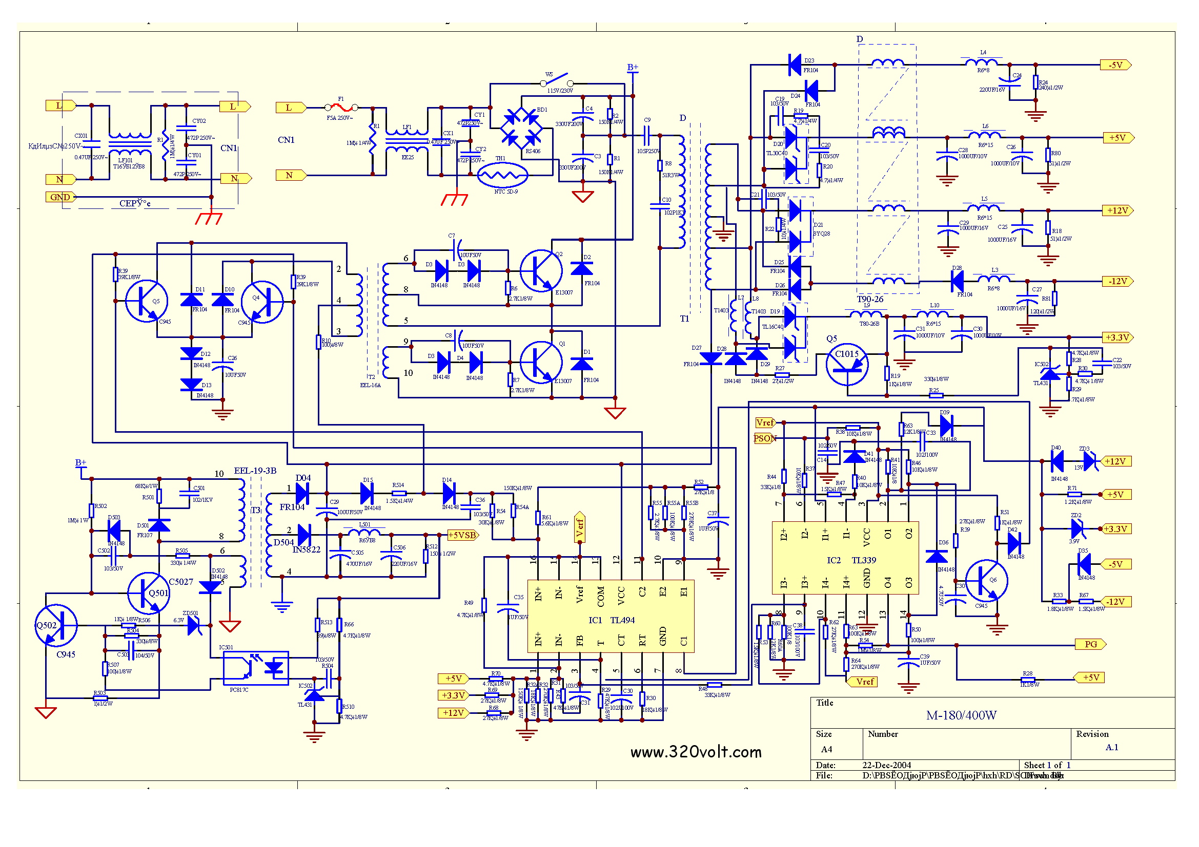 Схема atx 400w p4 delux