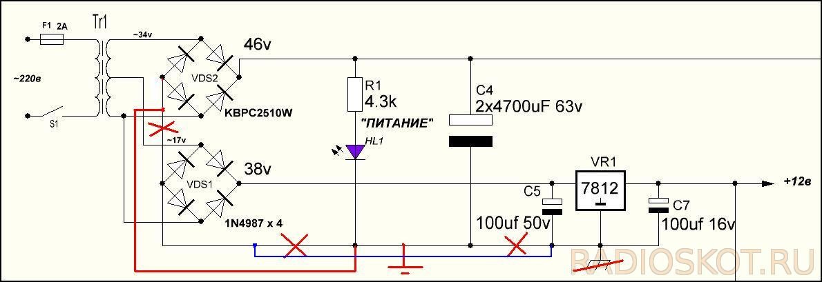 Кврс5010 диодный мост схема