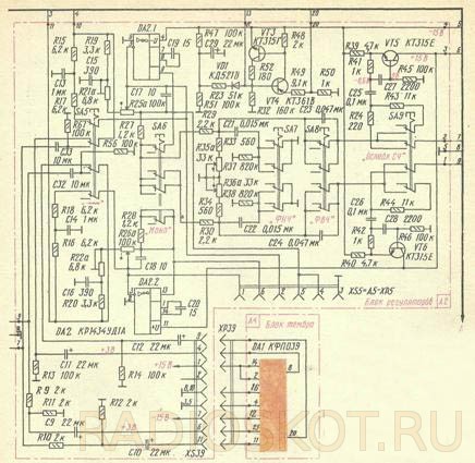 Схема усилителя вега 50у 122с принципиальная схема