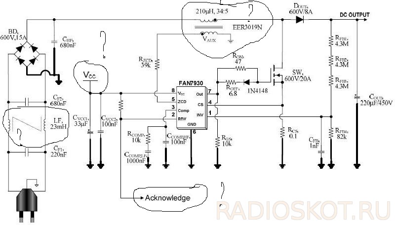 Fan7530 схема включения