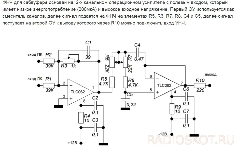 Фнч схема простейшая