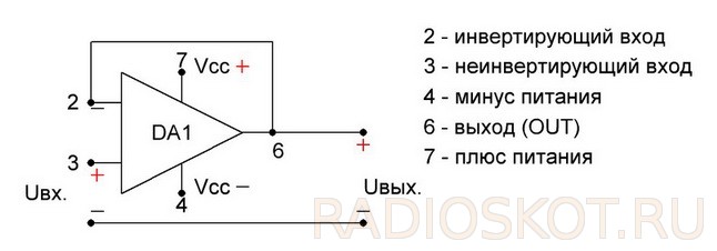 Проверка операционных усилителей схема