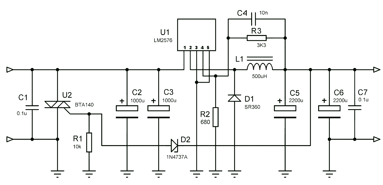 Lm2574m 12 схема включения