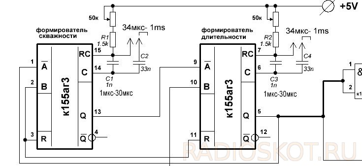 Кр1533аг3 схема включения