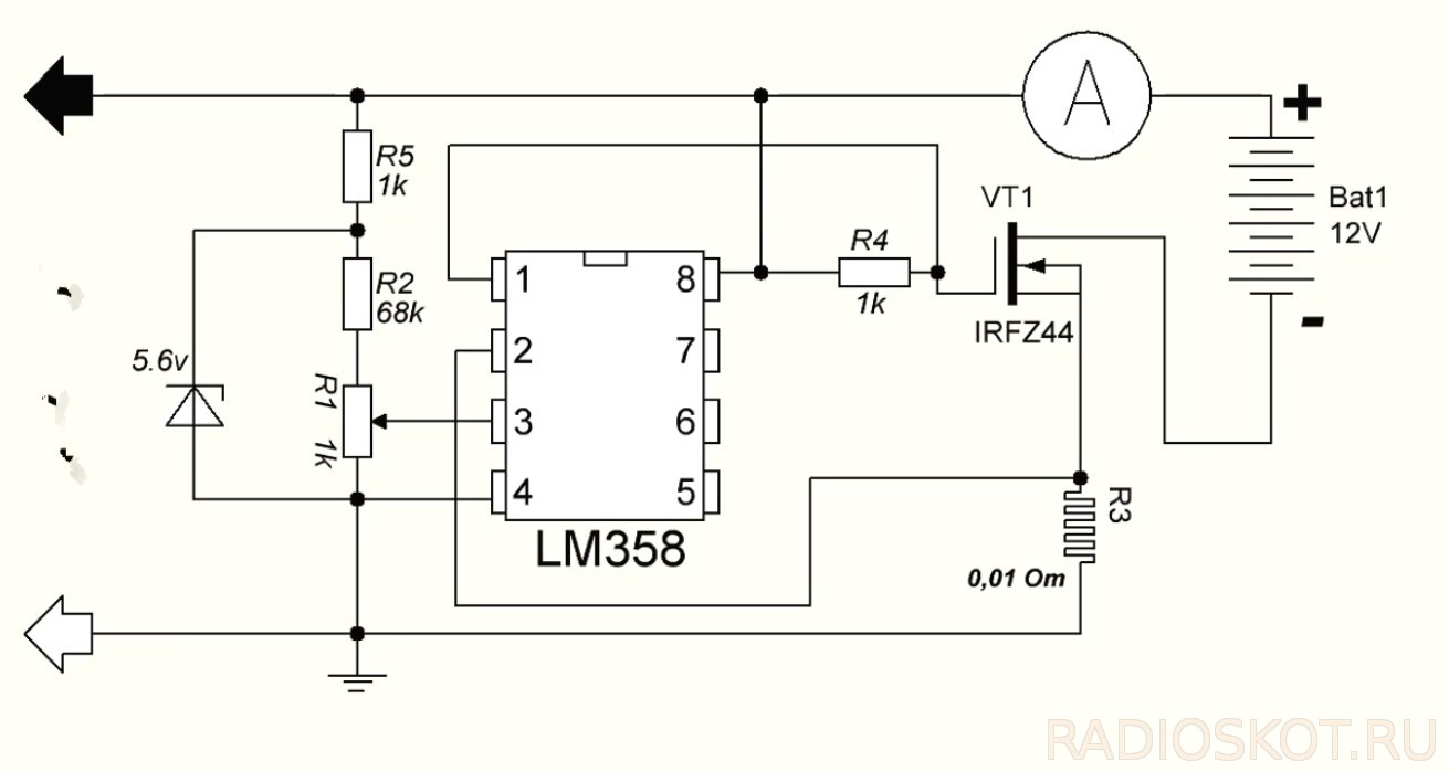 Регулятор зарядного устройства. Схема стабилизации тока для зарядного устройства. Регулятор тока для зарядного устройства на лм358. Схема стабилизация тока lm358. Схемы регуляторов тока зарядных устройств аккумуляторов.