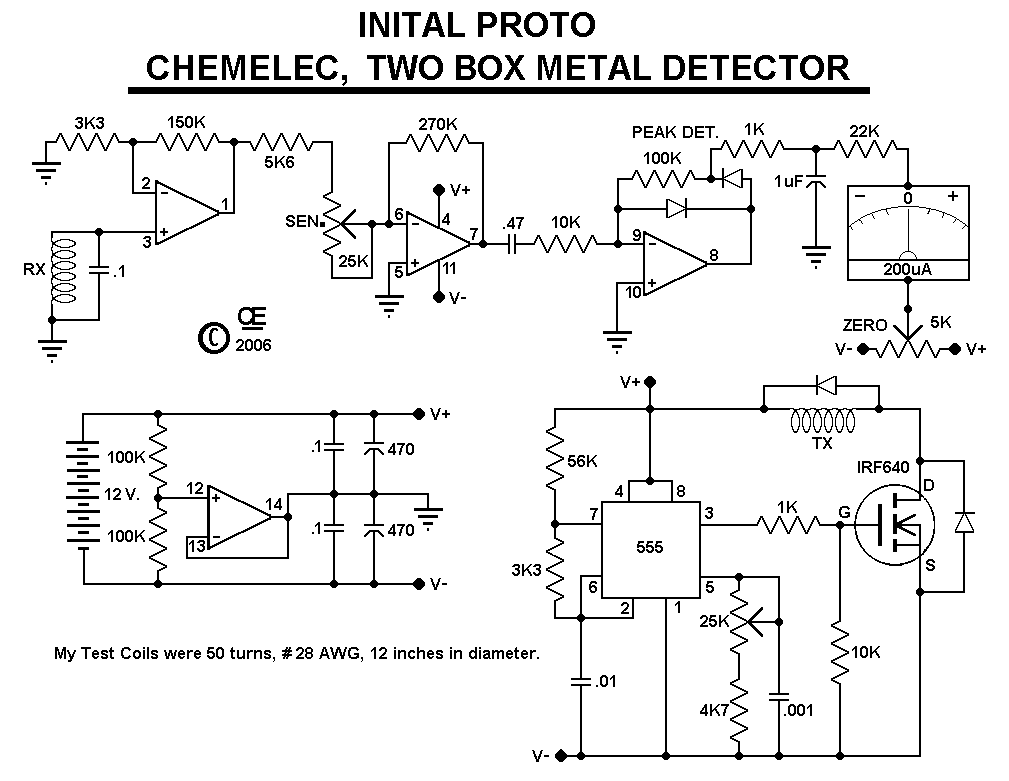 Металлоискатель на lm324 схема