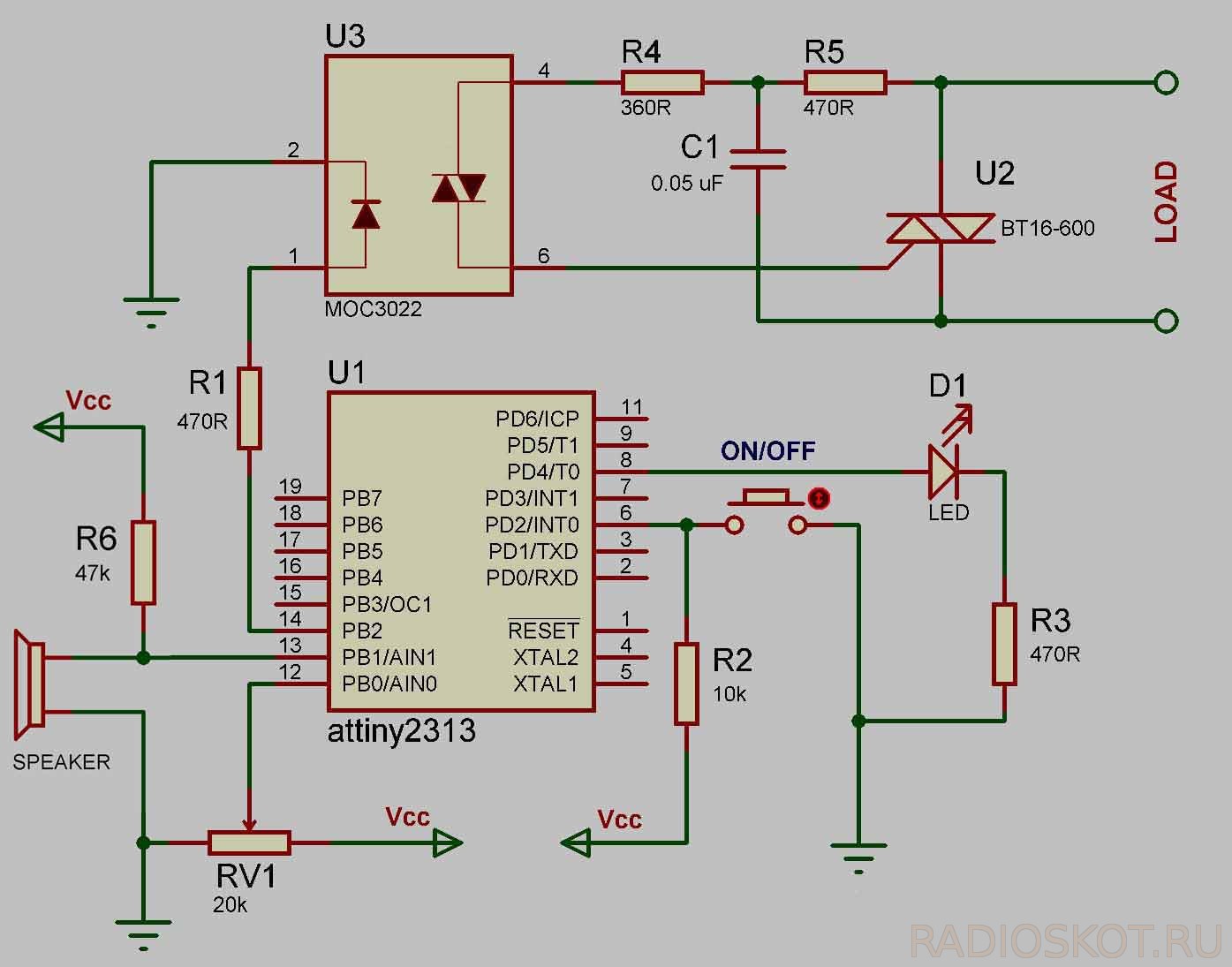 Мос3023 схема включения