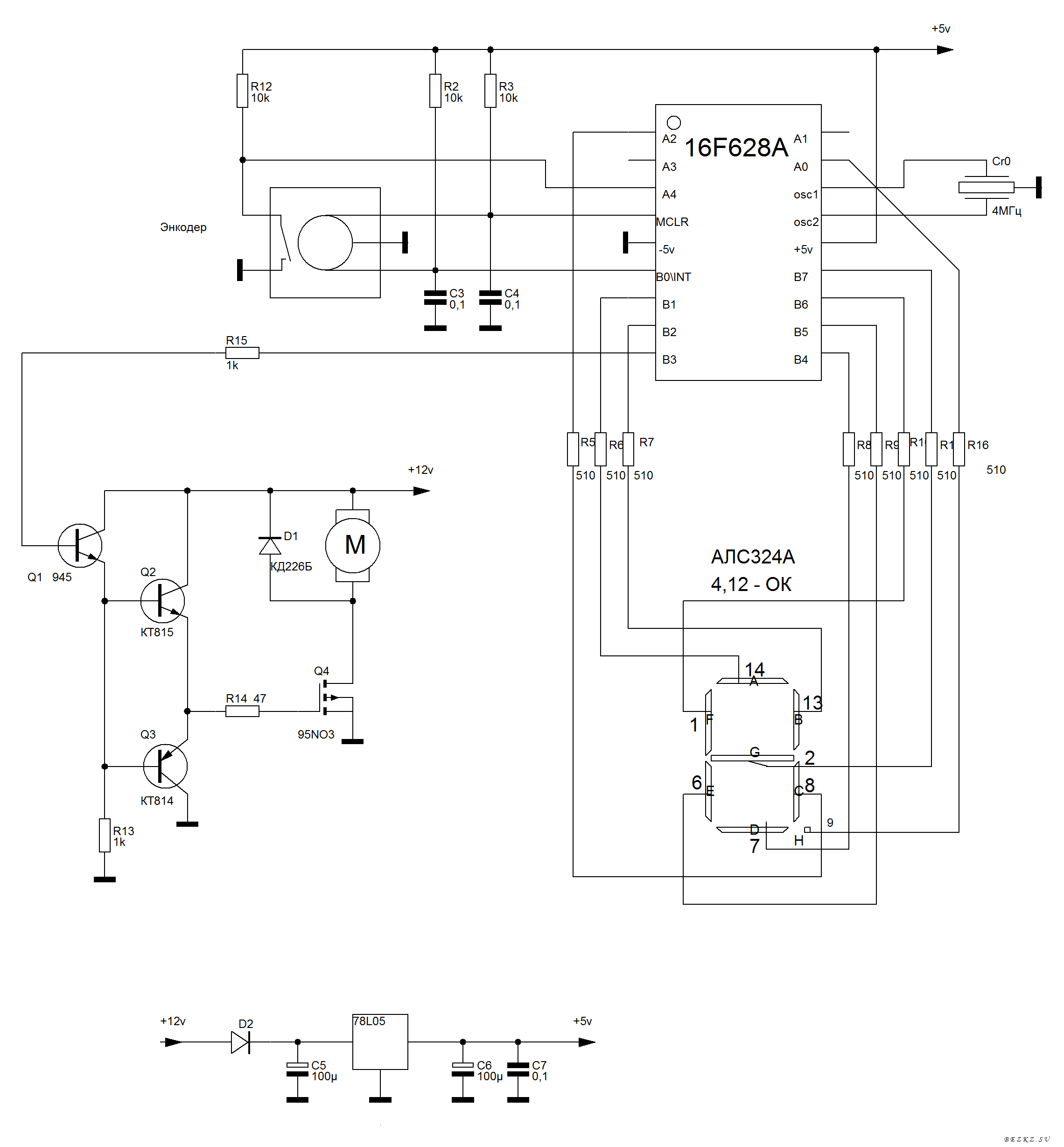 Pic16f716 схема регулятора оборотов