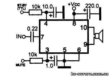 Tda7266sa схема усилителя мощности