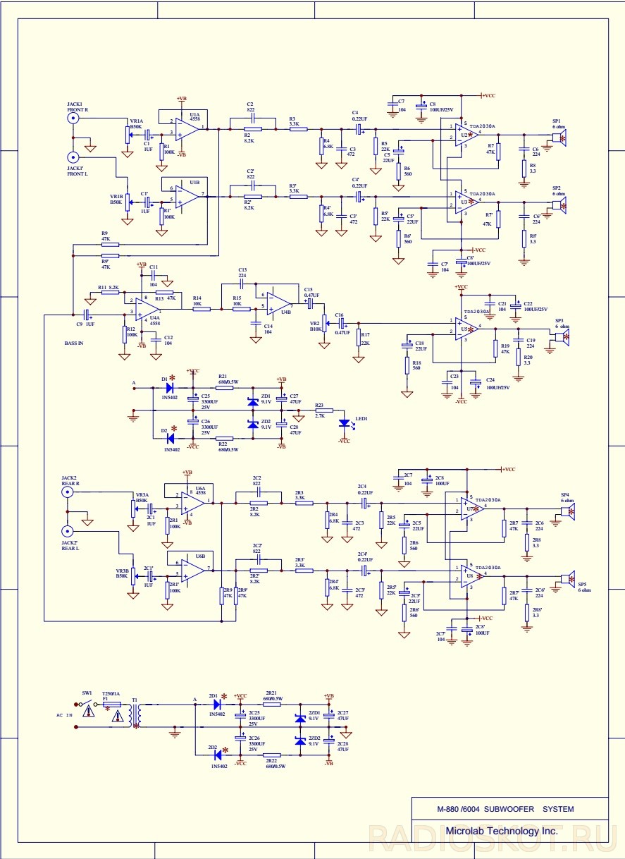 Microlab m 1700 схема